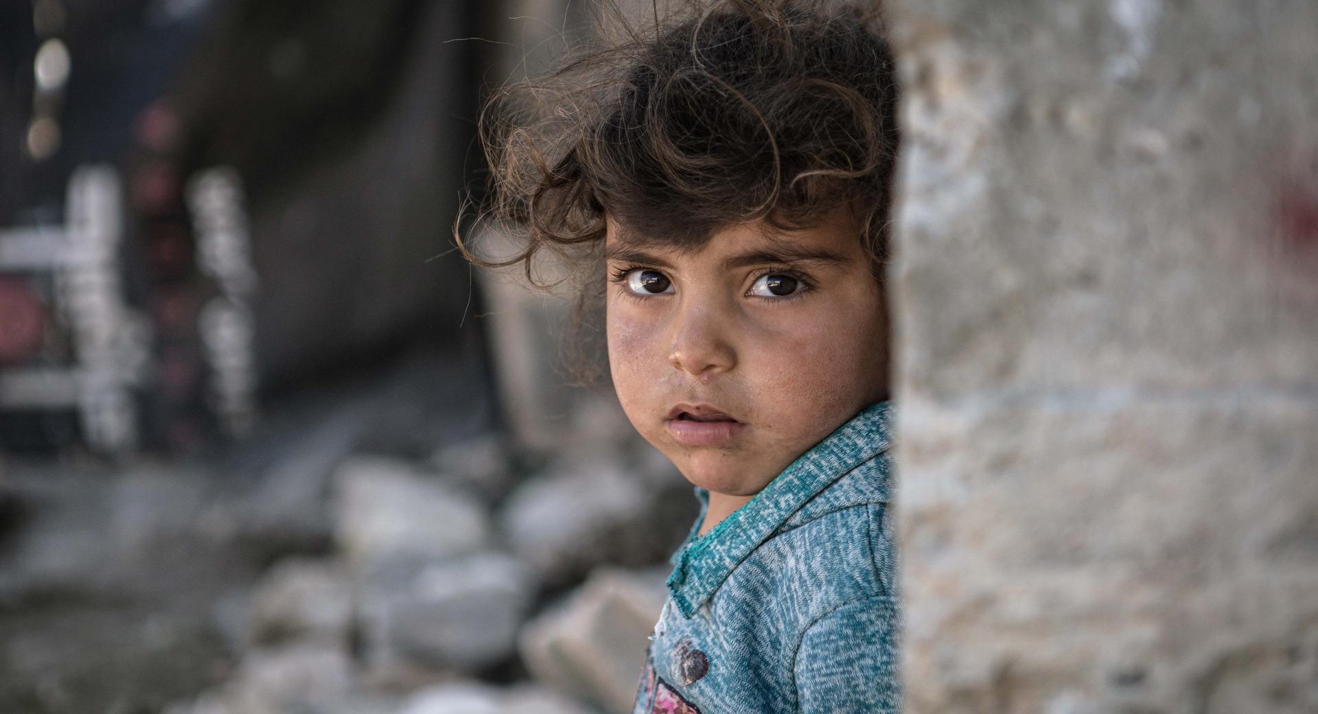A Syrian refugee child in Lebanon.